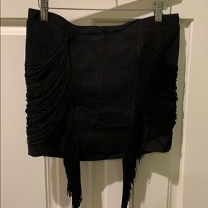 Haute Hippie black fringe skirt